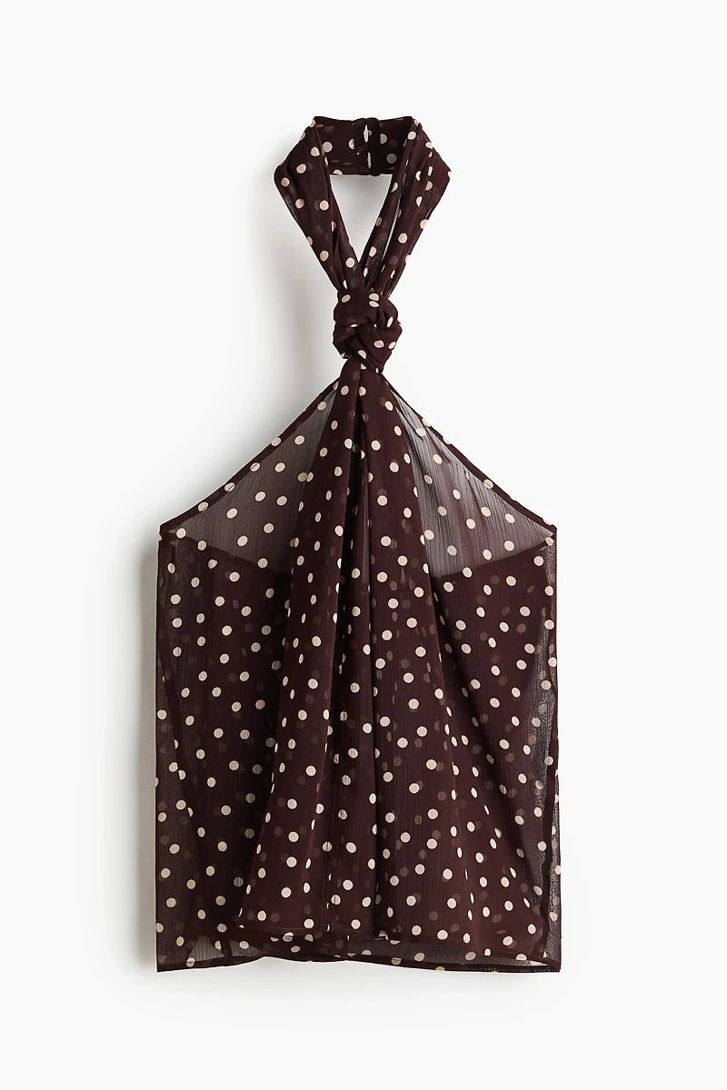 Halterneck Chiffon Top