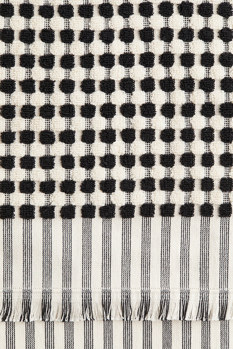 Patterned Cotton Terry Bath Towel