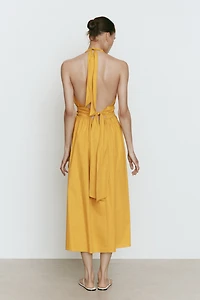 Robe à dos nu en coton