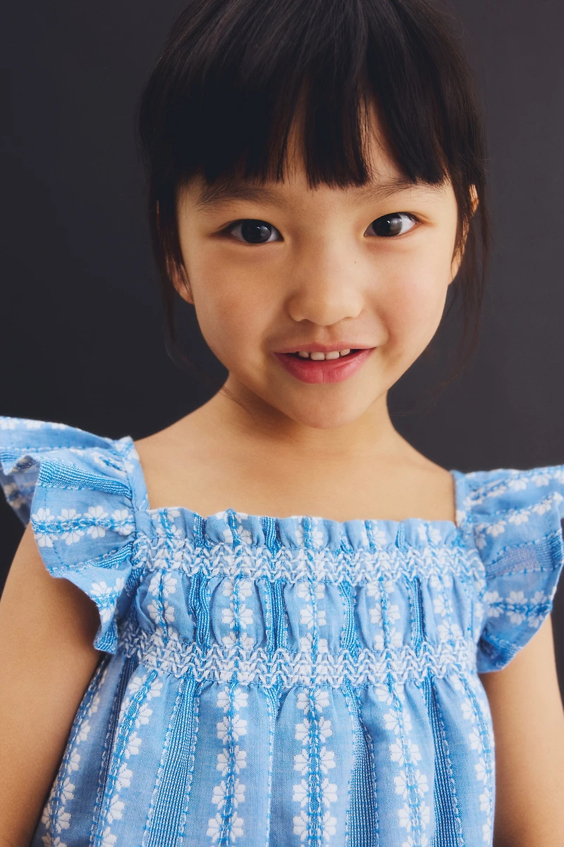 2-Piece Embroidered-Detail Cotton Set