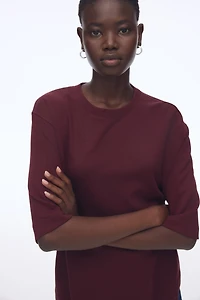 T-shirt carré en interlock