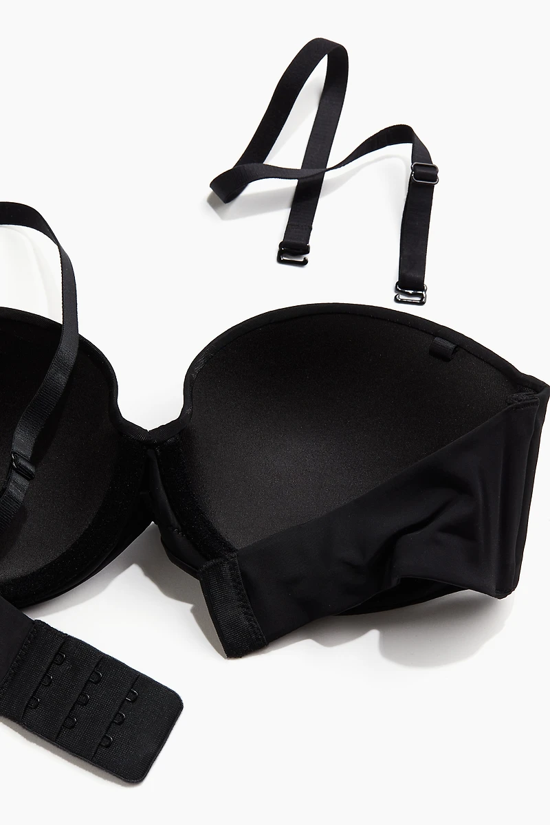 Padded Microfiber Balconette Bra
