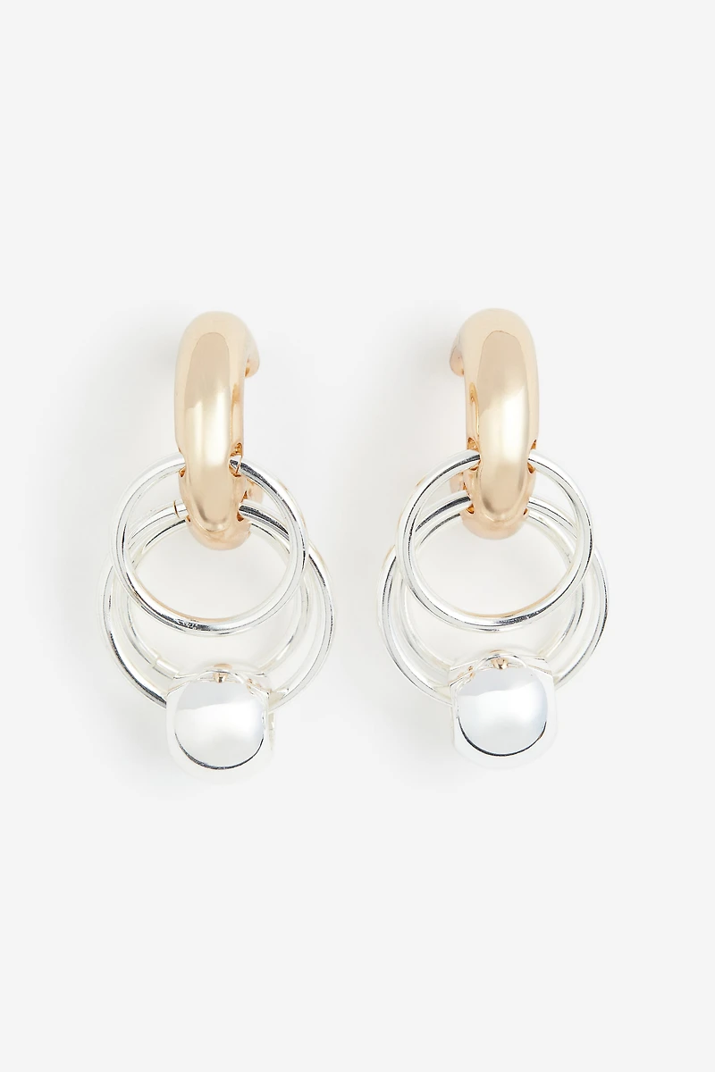 Two-toned Hoop Earrings