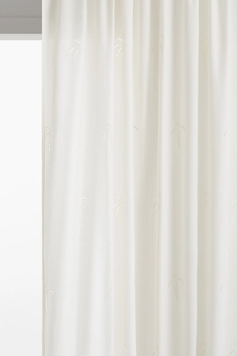 2-pack long broderie-anglaise curtain lengths