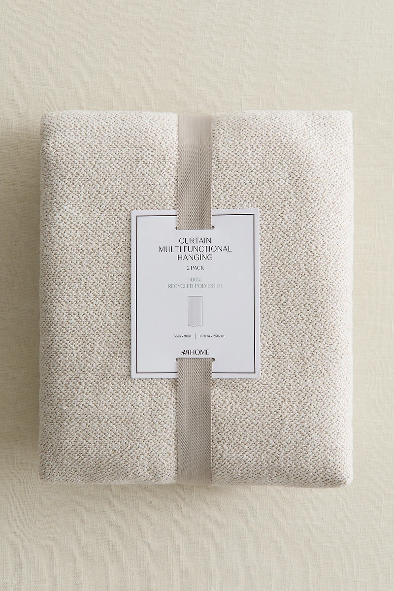 2-Pack Bouclé Curtain Panels