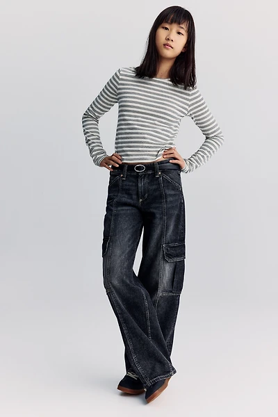 Wide Leg Cargo Jeans