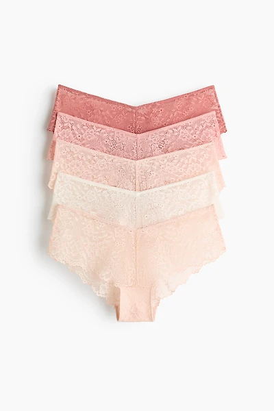 Lot de 5 culottes Hipster en dentelle