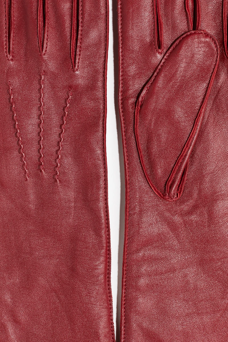 Gants longs en cuir