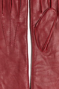 Gants longs en cuir