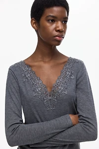 Lace-Trimmed Top