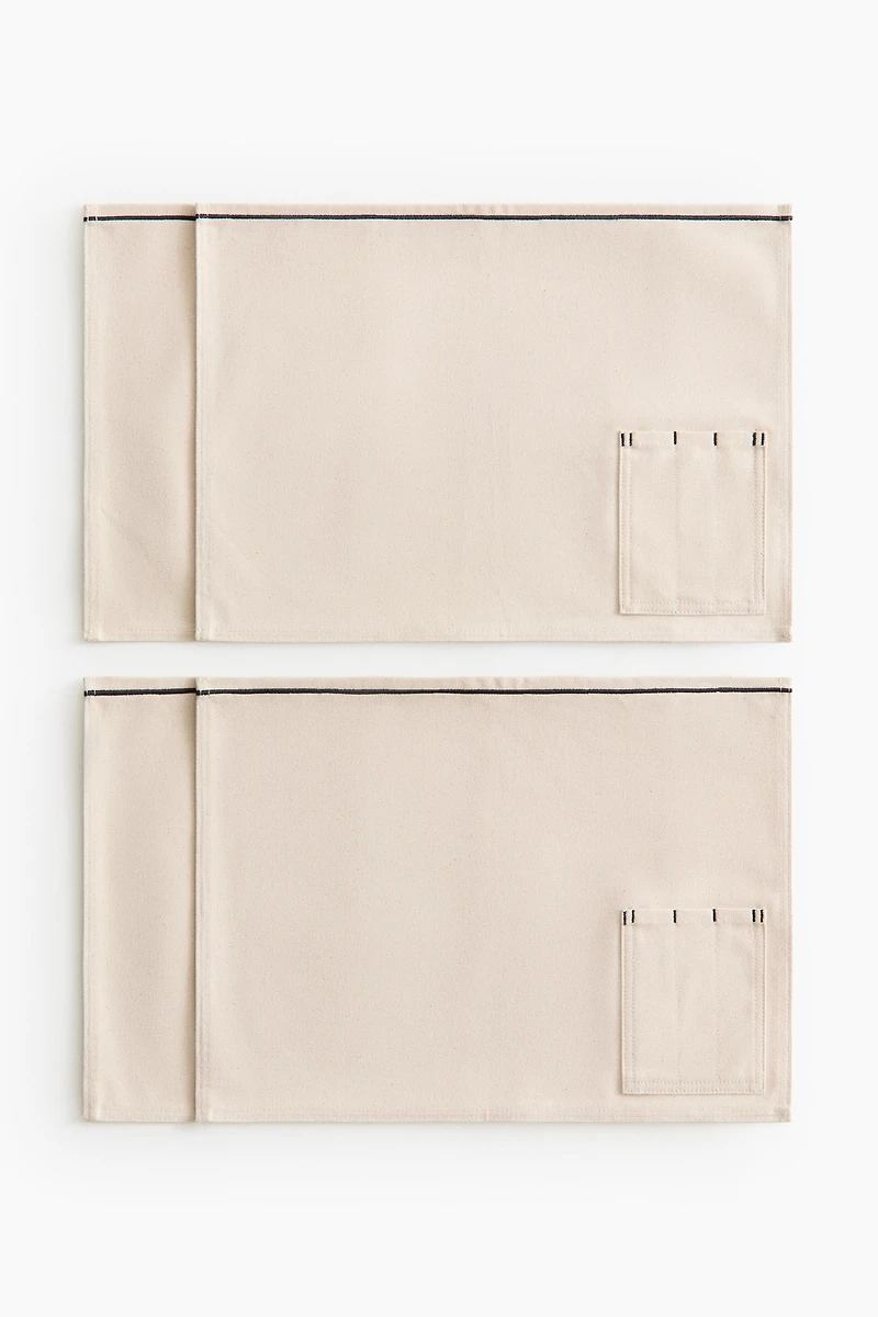 4-Pack Pocket-Detail Placemats