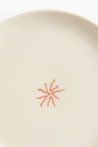Small Stoneware Plate with Motif