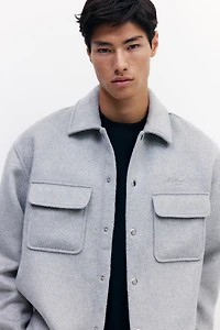 Wool-blend overshirt