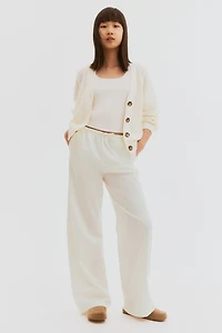 Linen-Blend Pants