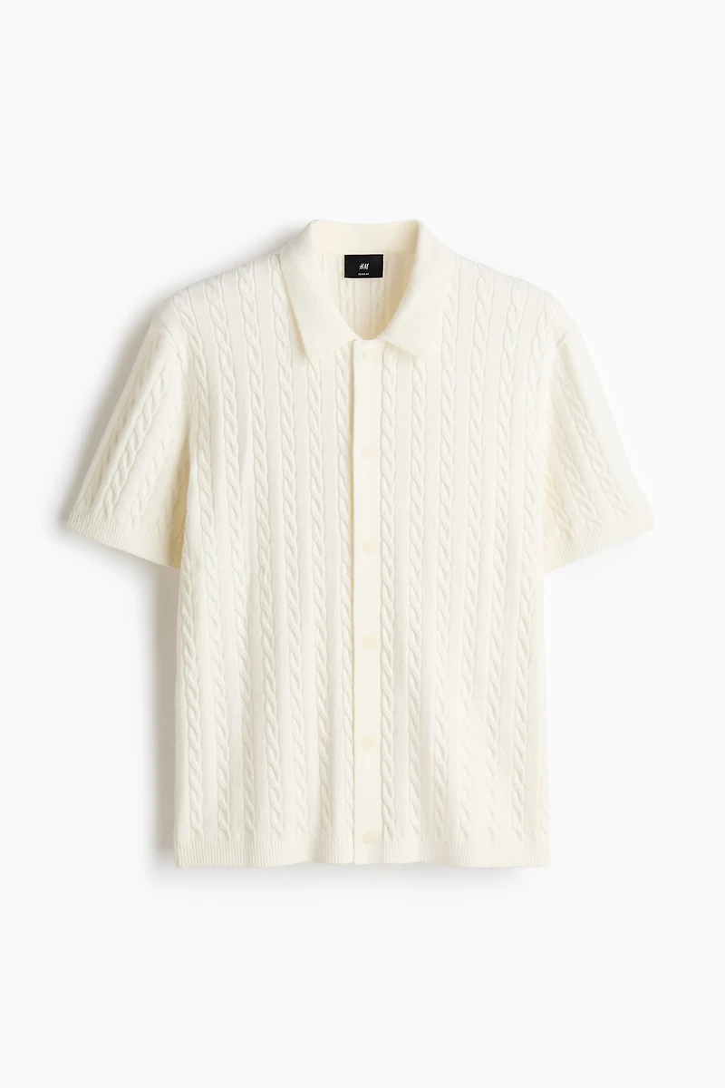 Chemise classique en tricot torsadé