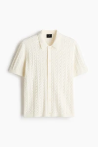 Chemise classique en tricot torsadé