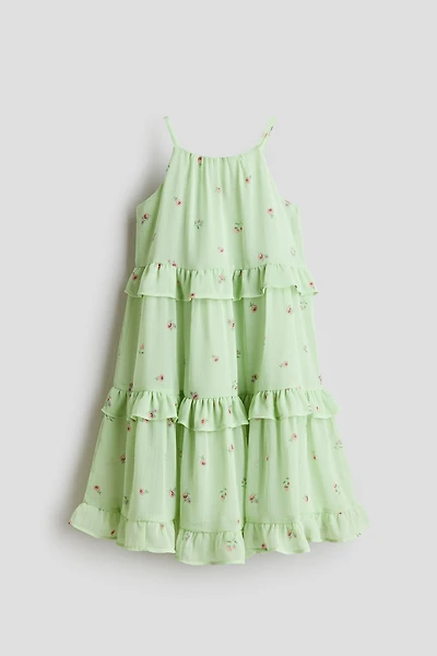 Ruffle-Trimmed Strappy Dress