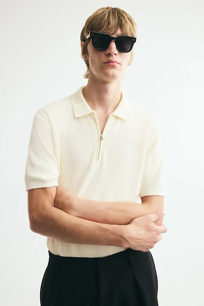 Slim-Fit Half-Zip Polo Shirt