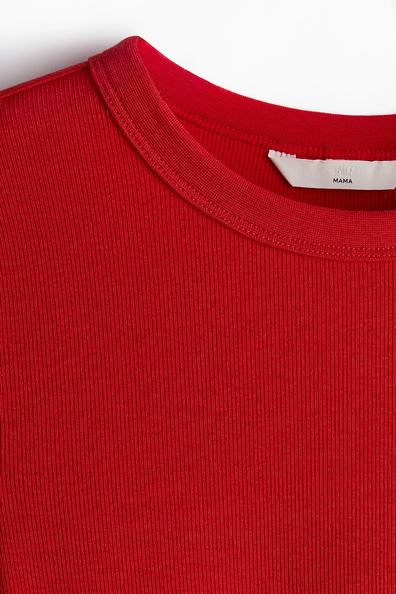 MAMA Ribbed Jersey Top