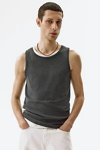 Slim-Fit Ribbed Tank Top