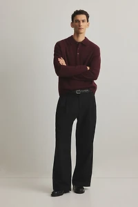 Regular-Fit Wool Polo Shirt