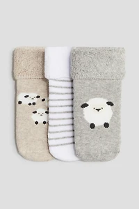 Lot de 3 paires chaussettes en bouclette