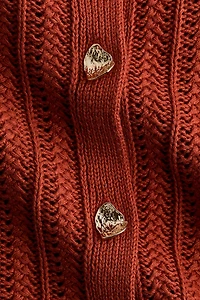 Crochet-Look Cardigan