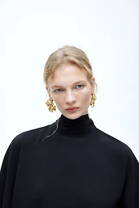 Blouse cape asymétrique