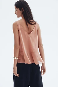 Flounced Sleeveless Top