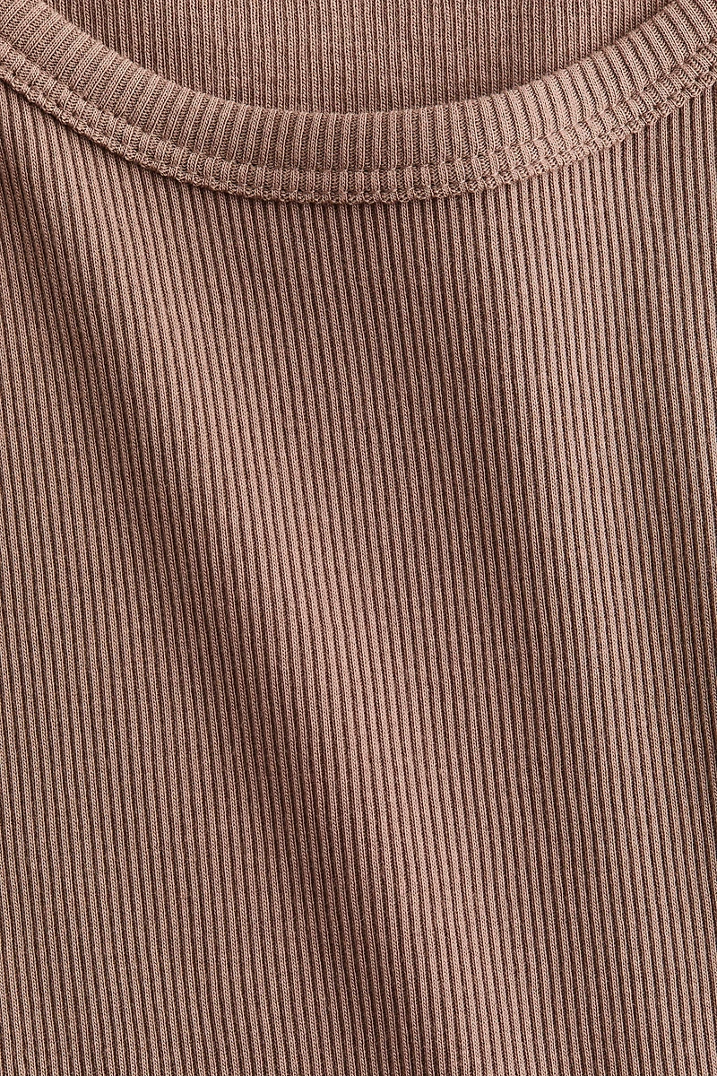 Ribbed Silk-Blend Tank Top