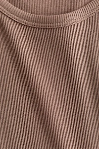 Ribbed Silk-Blend Tank Top