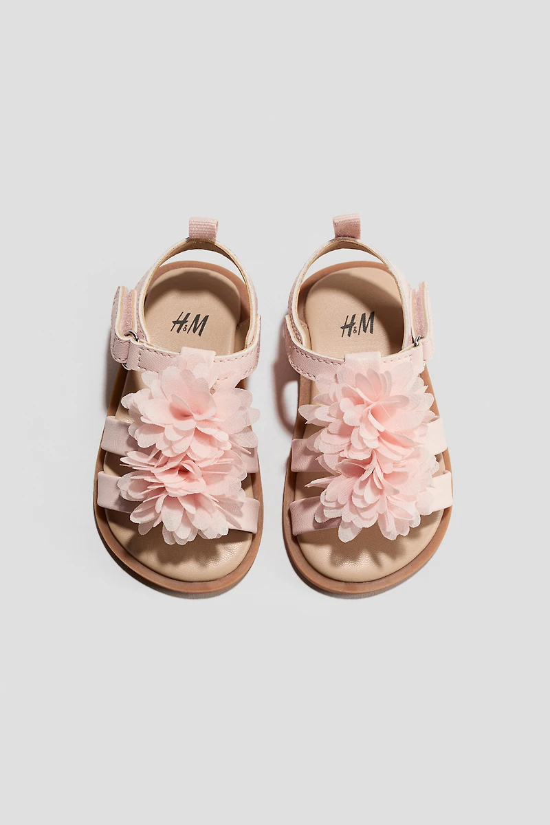 Appliquéd Strappy Sandals