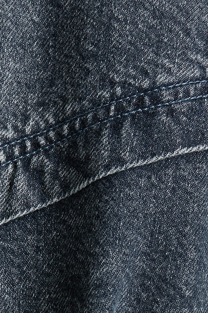 Robe à boutons en denim