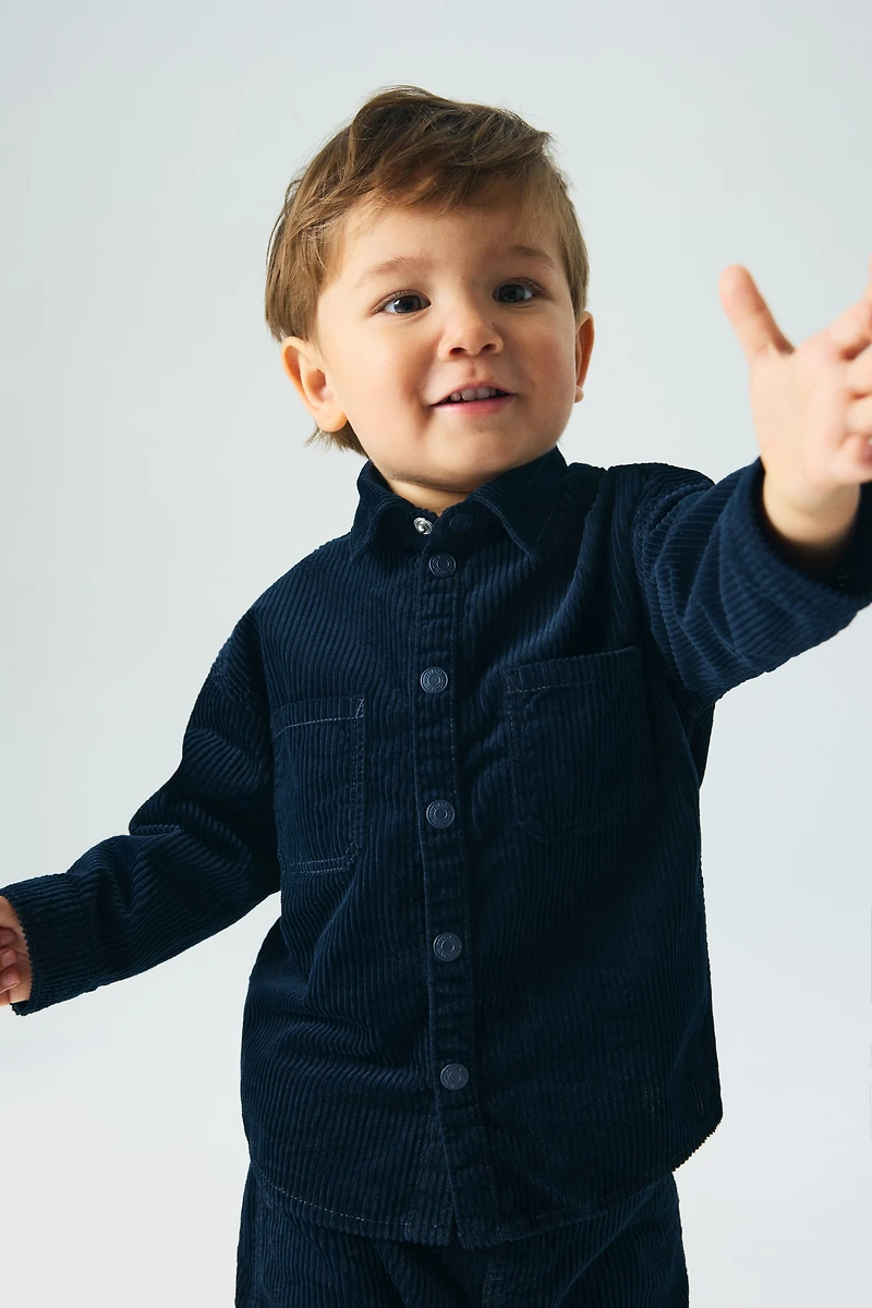 Chemise en velours de coton côtelé