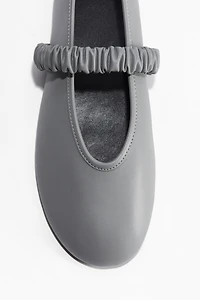 Ballet Flats with Scrunchie Detail