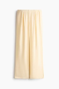 Wide-Leg Linen-Blend Pants