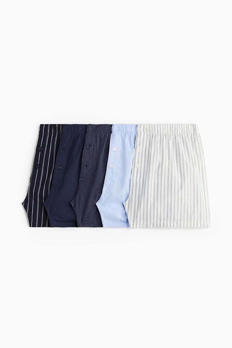 5-pack Woven Cotton Boxer Shorts