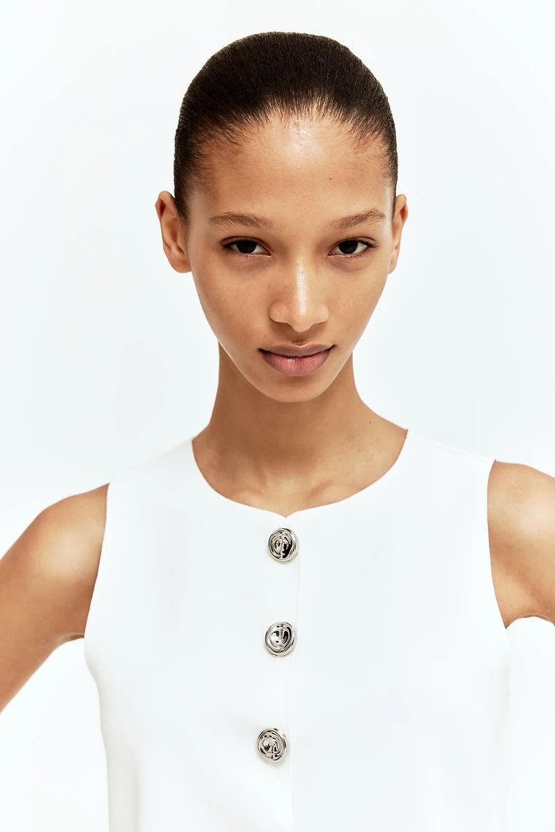 Cropped Jersey Vest