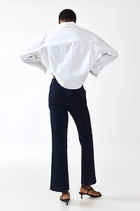 High-Waist Flared Ankle Jeans