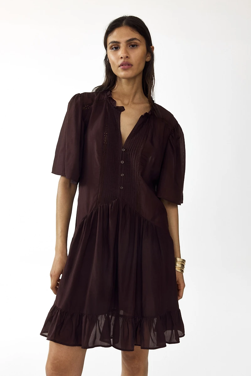 Viscose-Blend Tunic Dress