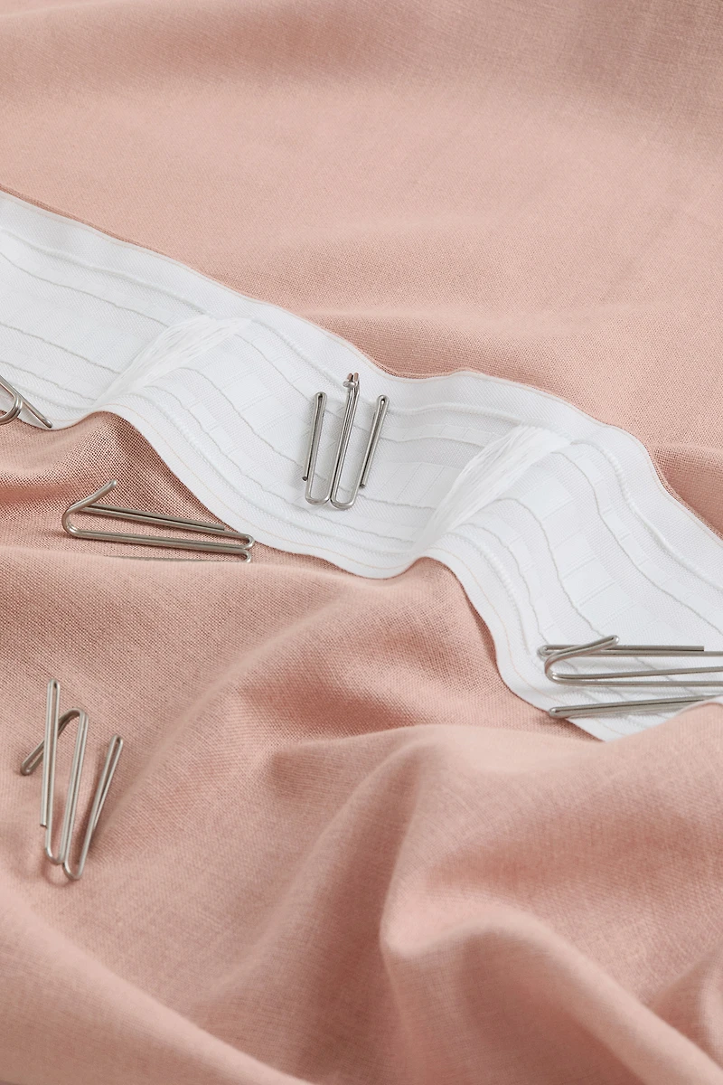 2-Pack Long Linen-Blend Curtain Panels