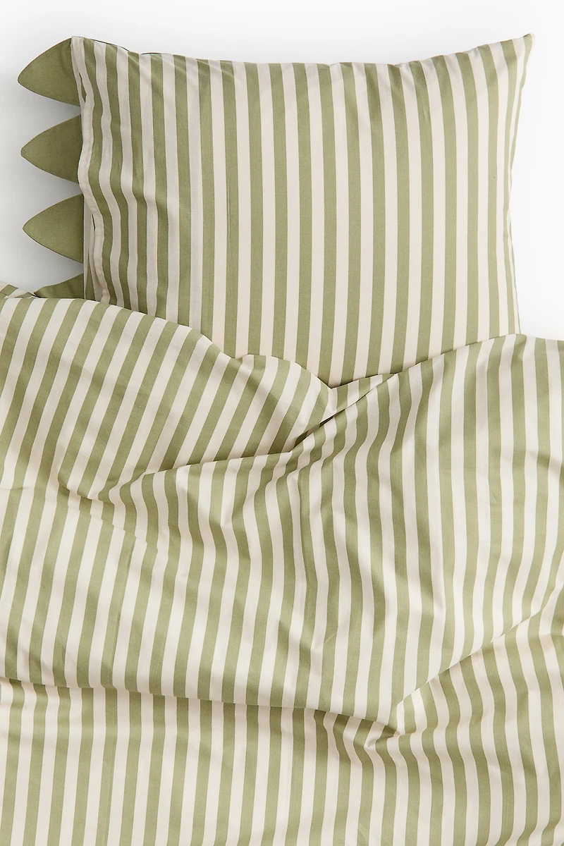 Patterned Cotton Twin Duvet Cover Set