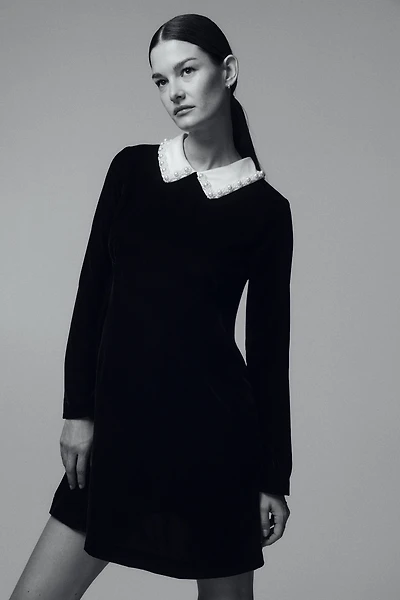 Robe MAMA en velours avec col