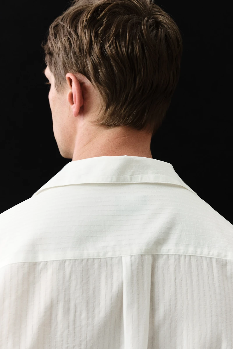 Chemise classique en lyocell mélangé