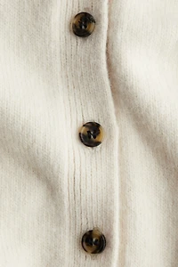 Short-Sleeved Cardigan with Collar