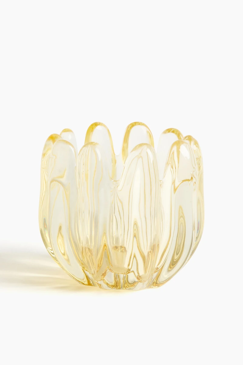 Bougeoir chauffe-plat en verre