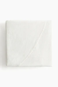 Round Linen-Blend Tablecloth