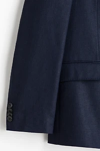 Relaxed-Fit Double-Breasted Linen-Blend Jacket
