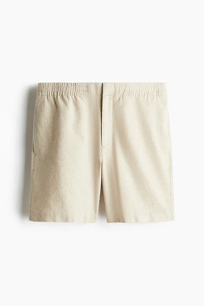 Regular-Fit Linen-Blend Shorts