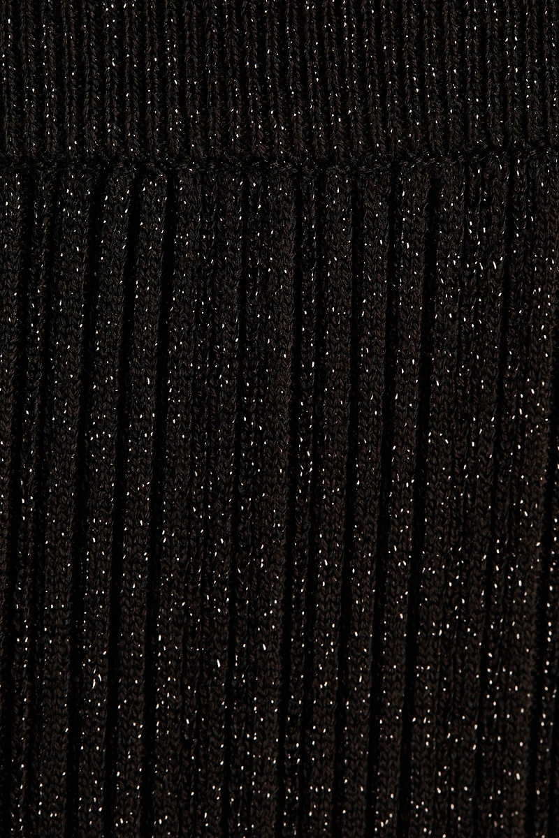 Pantalon scintillant en tricot côtelé